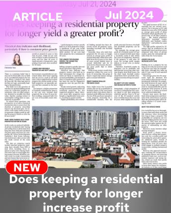 Does keeping a residential property for longer yield a greater profit